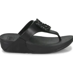 FitFlop LULU CRYSTAL-CIRCLET LEATHER TOE-POST SANDALS