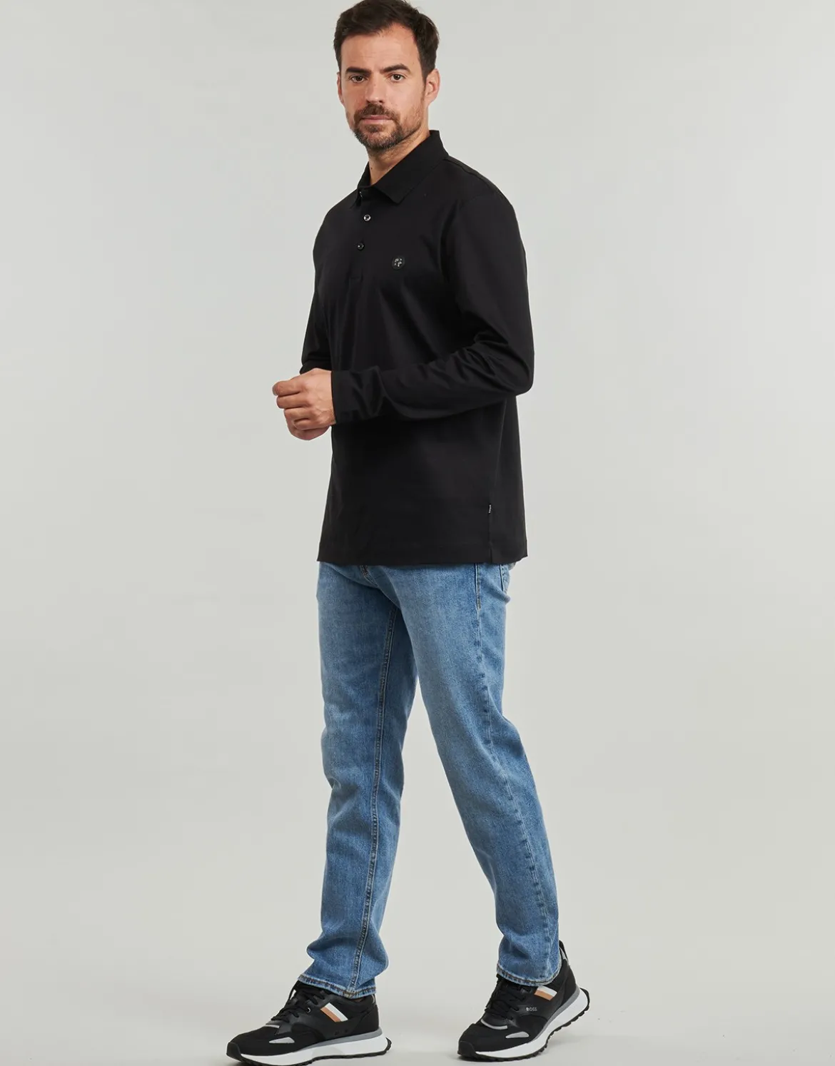 Polo-t-shirts m. lange ærmer BOSS
